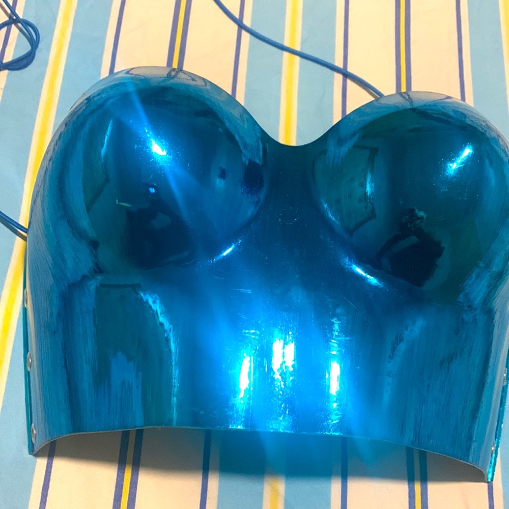 Blue/Green Acrylic top. Made by Selfhood official. Worn once. Great condition